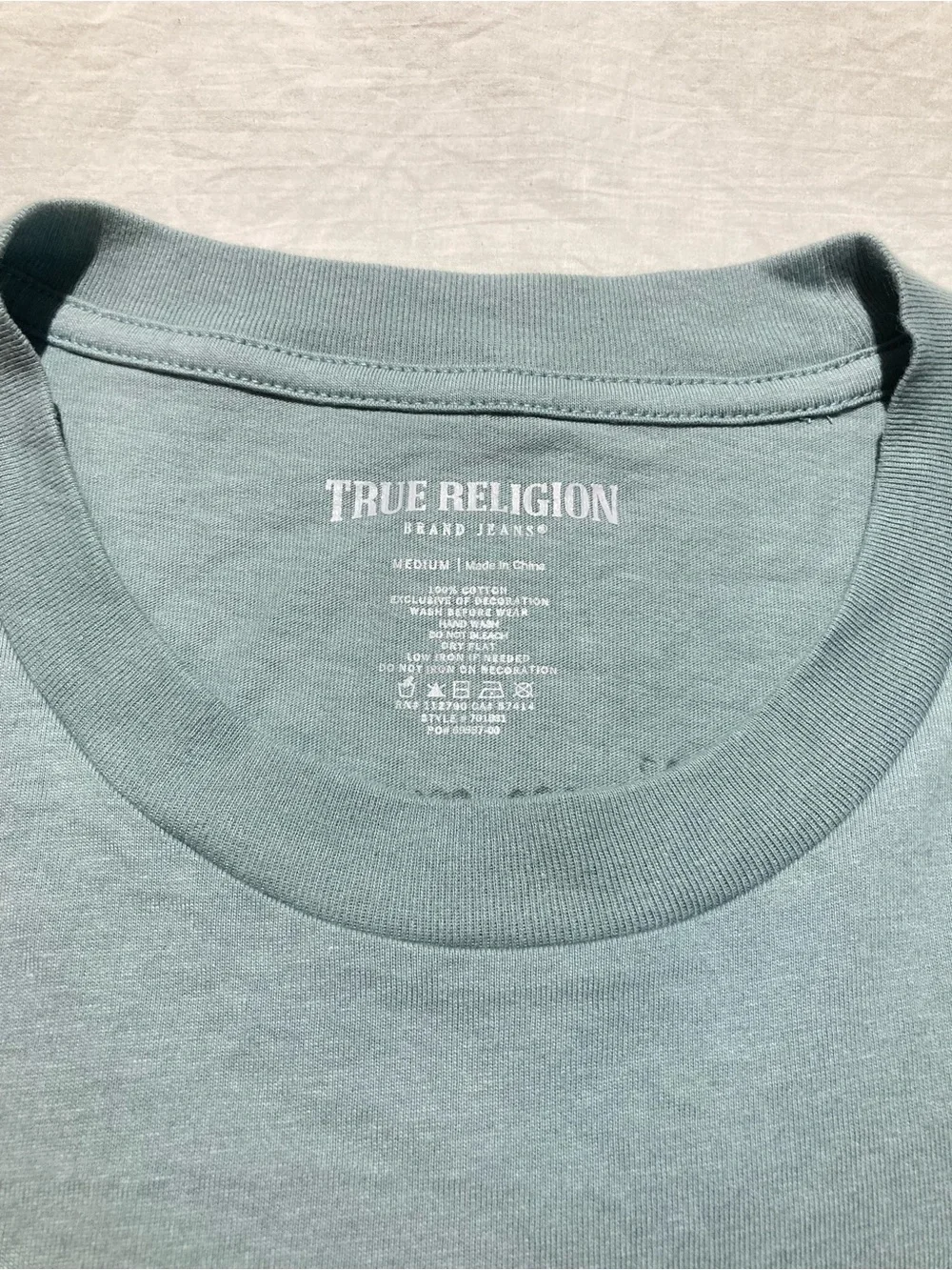 True Religion Crystal Poster Buddha T-shirt, Men’s size medium, NWT!